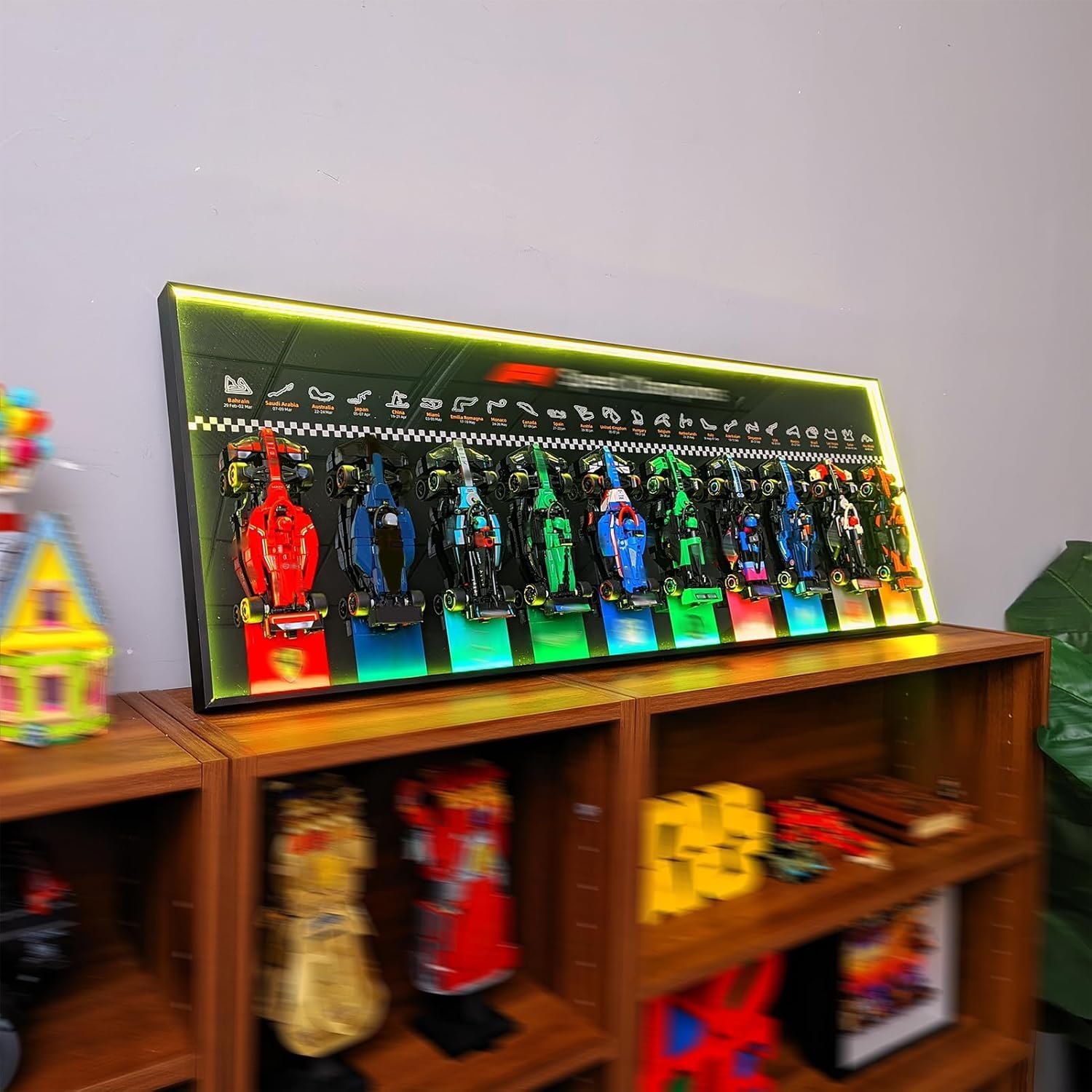 Perfect gift for LEGO fans and motorsport collectors seeking display options.