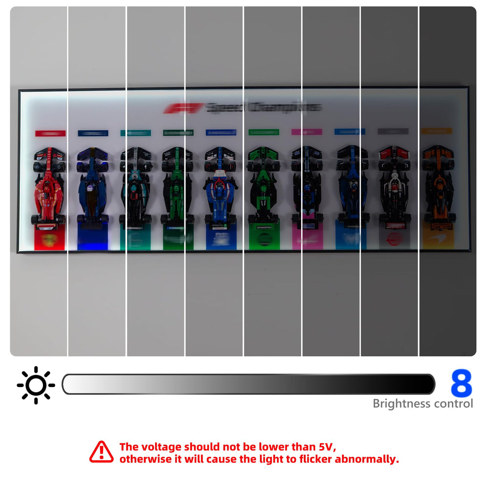 iCUANUTY multi-model display highlights Speed Champions collection.