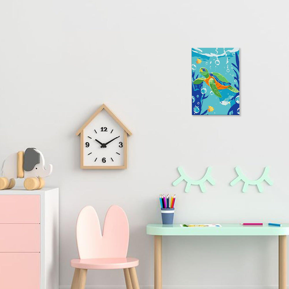 ICYANART Kids paint by numbers paints and brushes include everything for beginners