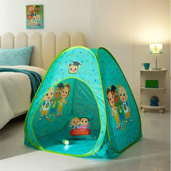 Idea Nuova Cocomelon kids activity inside the tent encourages imaginative play.