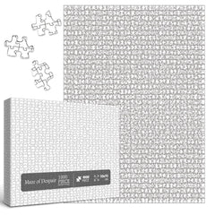 IdeaBazar 1000-piece puzzle with a pristine white maze for focused problem solving.
