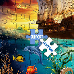 IdeaBazar scenic-seabird-puzzle-art: tranquil marine scenery ideal for solo or group play.