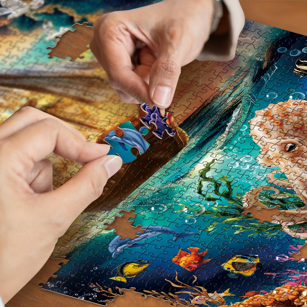 IdeaBazar underwater-octopus-tentacles-puzzle: vibrant octopus details spark curiosity.