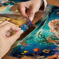 IdeaBazar underwater-octopus-tentacles-puzzle: vibrant octopus details spark curiosity.