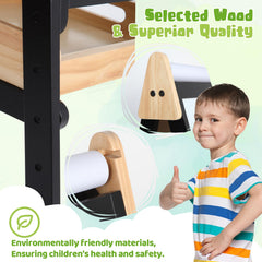 IDEA FAMILY 3-in-1 easel natural pine wood safe and eco-friendly