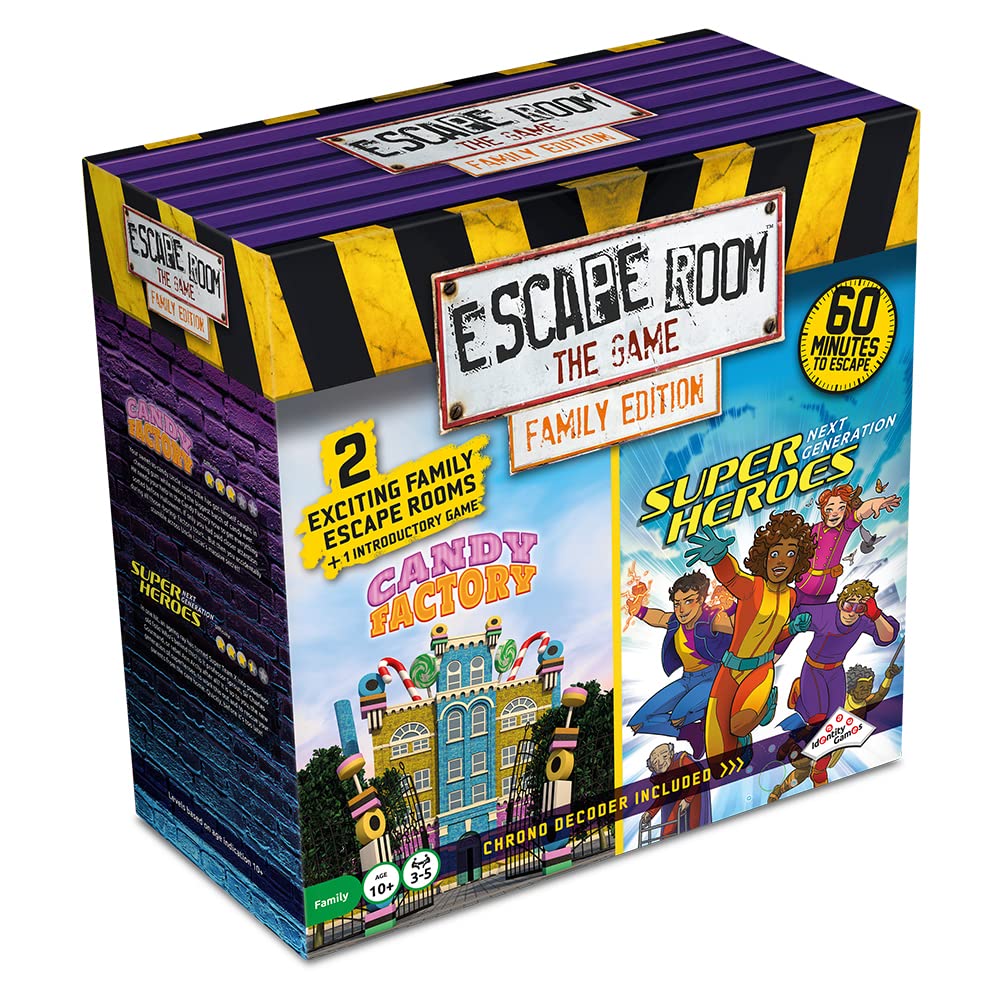 Identity Games Escape Room The Game Candy Factory setup for family challenge