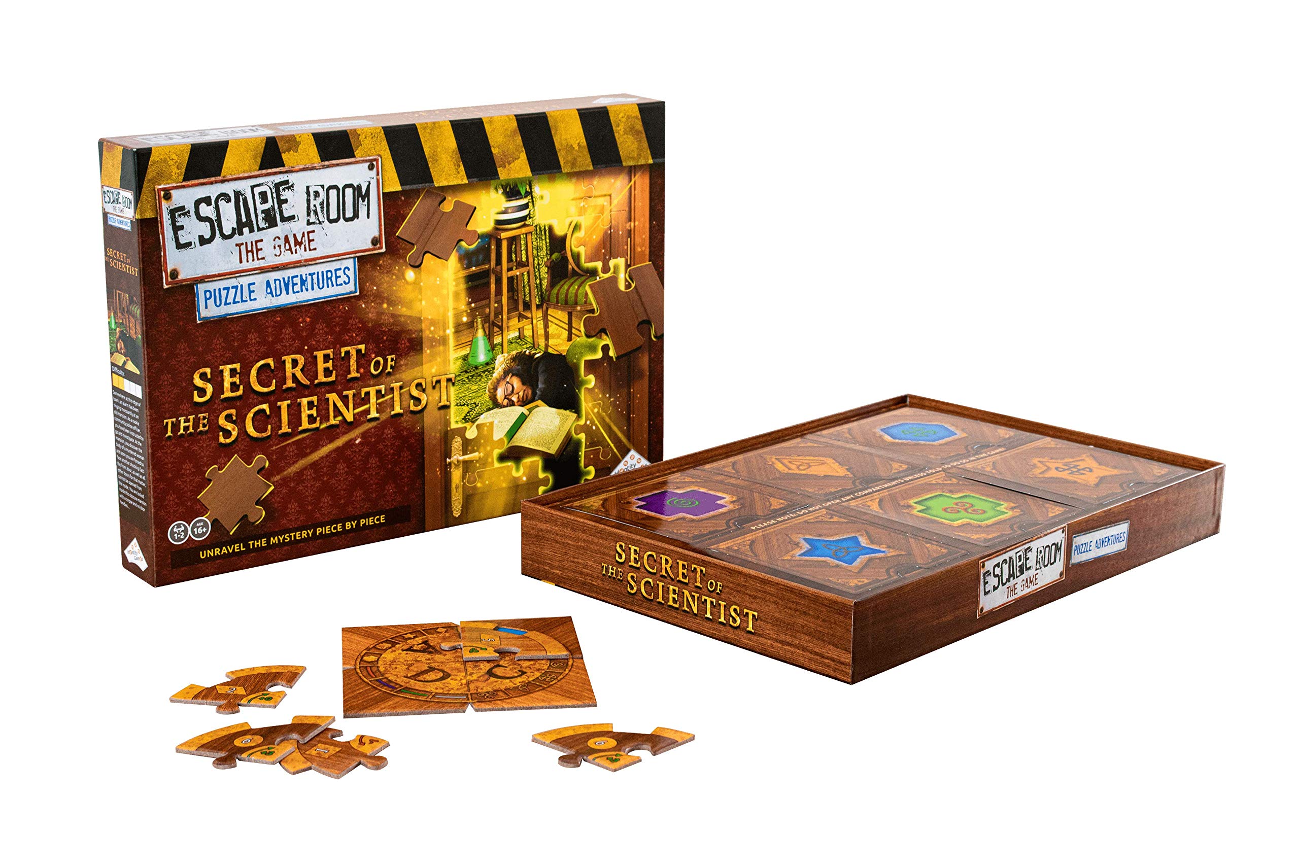 Identity Games Secret of the Scientist puzzle pieces, unlock the mansion as clues come together.