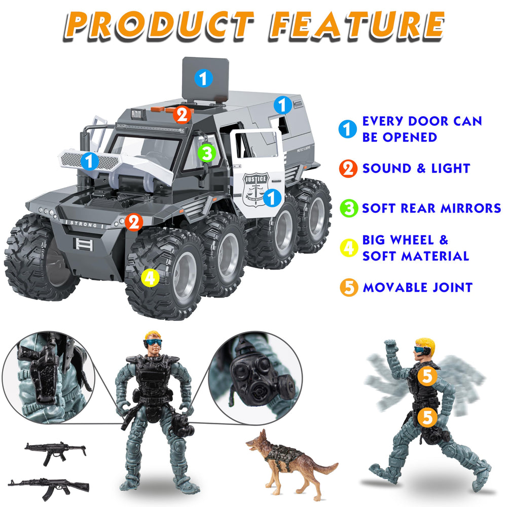 idiy military policeman figure with movable joints for action poses