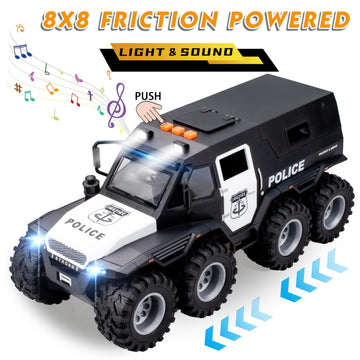 idiy police car toy openable doors and trunk for pretend gear