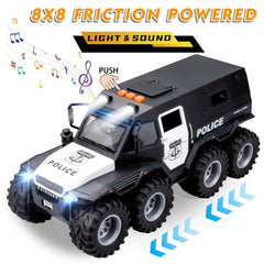 idiy police car toy openable doors and trunk for pretend gear