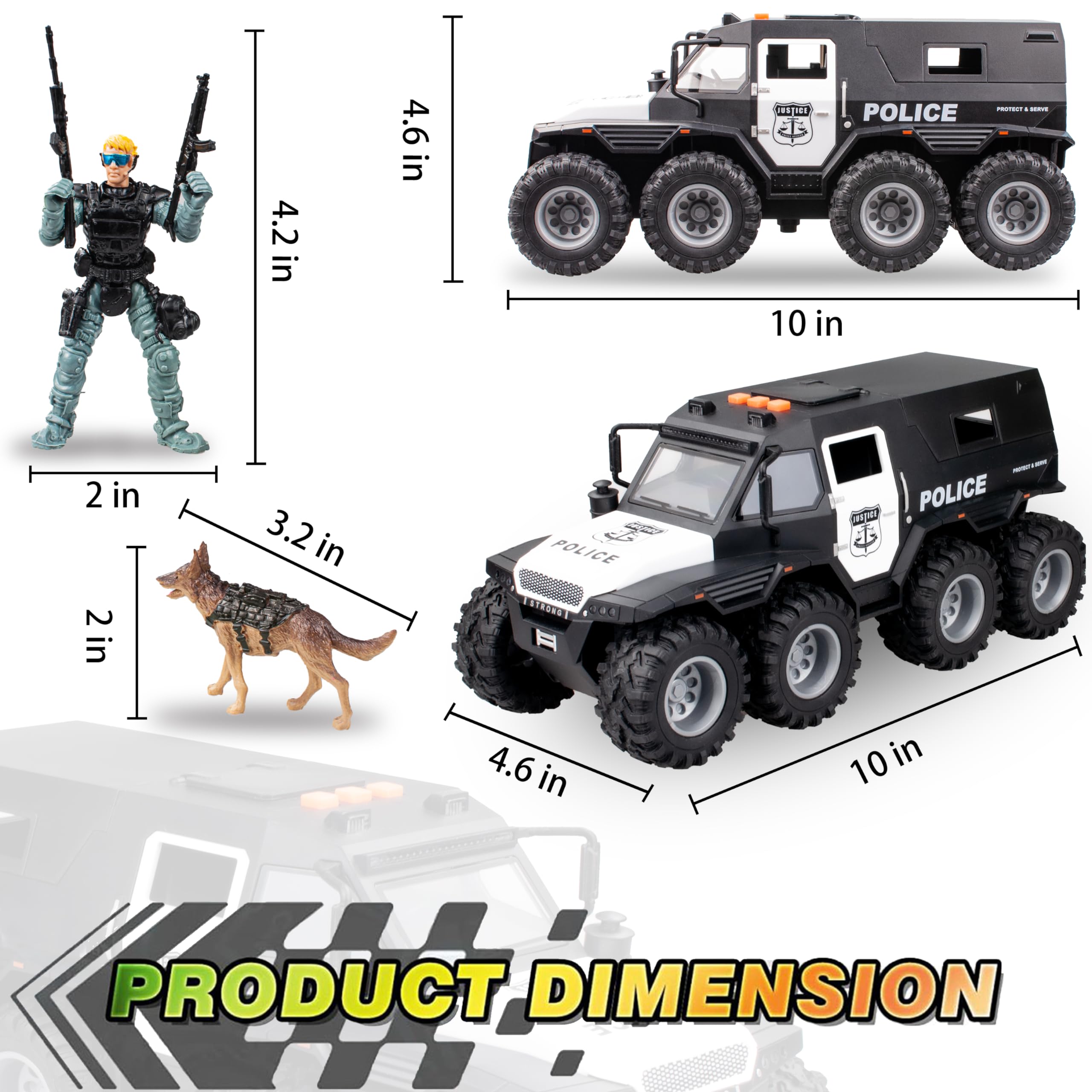 idiy police dog figurine enhances rescue-themed play