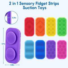 Idooss Sensory Fidget Strips on desk demonstrate portable stress relief.
