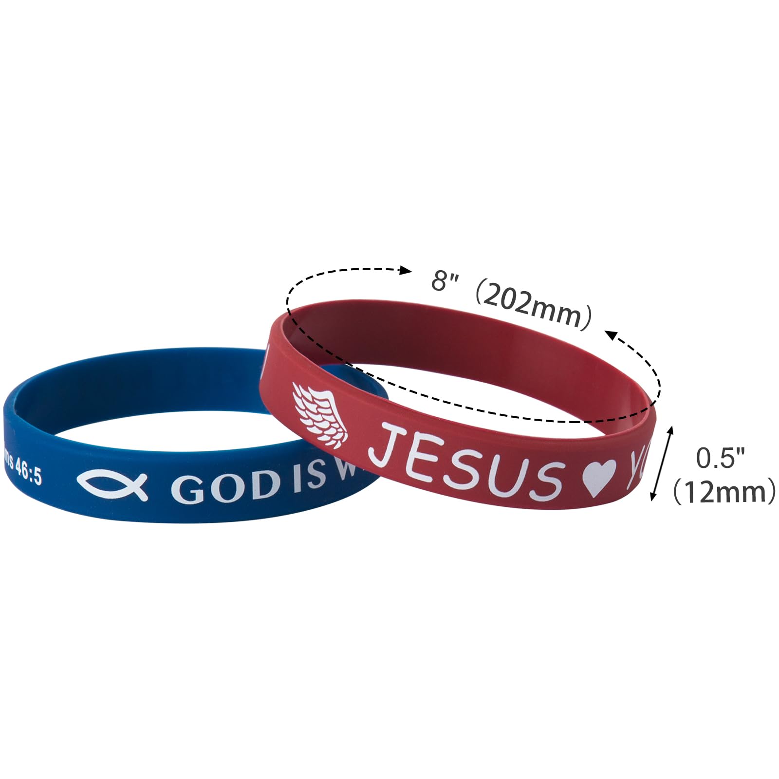 IDREAMBAND Bible Verse Bracelets feature 8-inch circumference and slight stretch for a versatile fit.