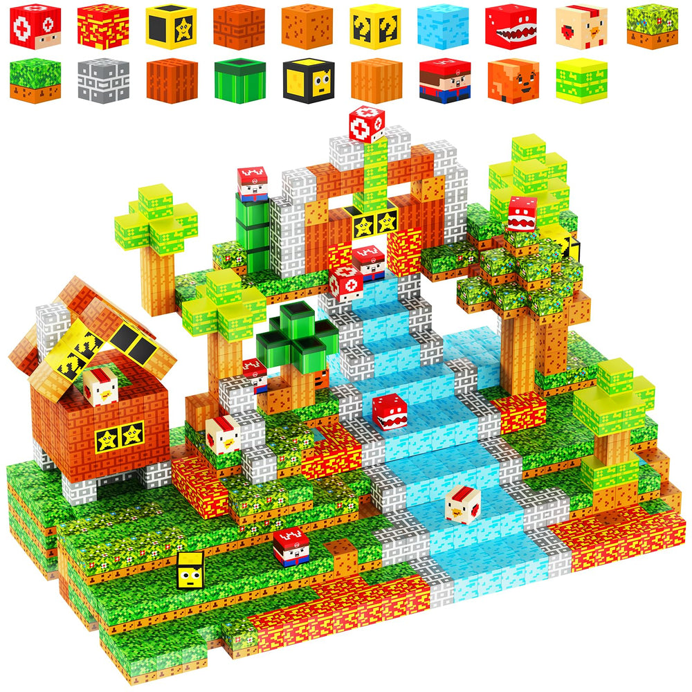 iDrone 100pcs magnetic blocks set for imaginative play and STEM learning.