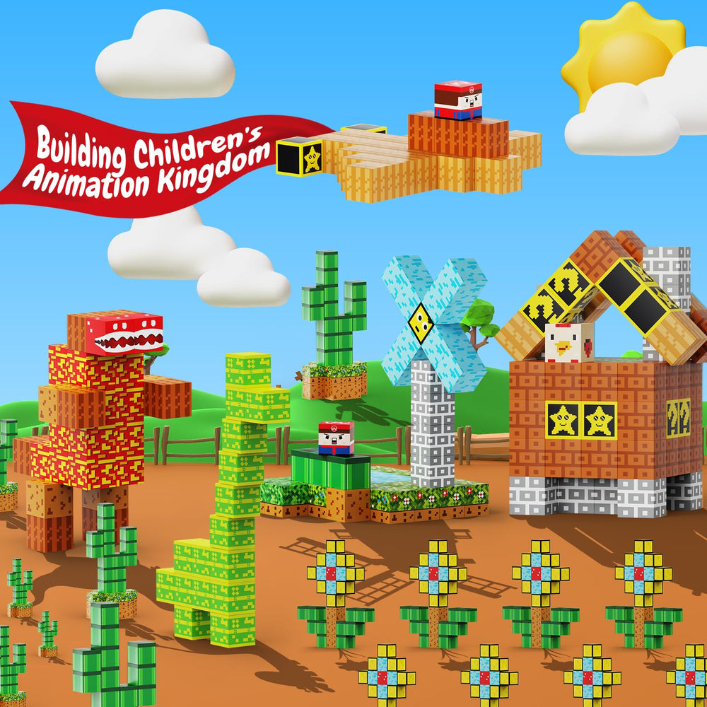 iDrone castle, tree, and animal shapes enable hands-on construction and storytelling.