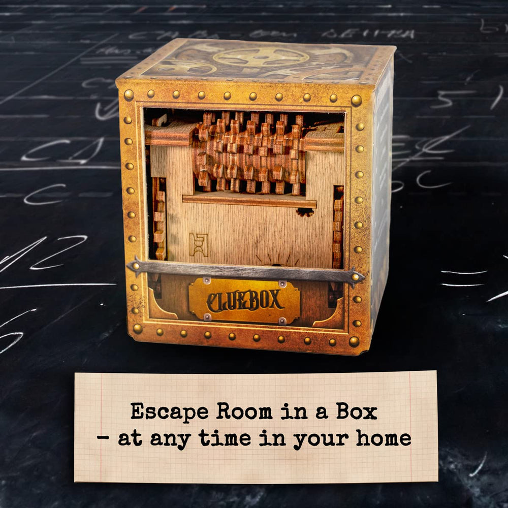 iDventure Cluebox Schroedingers Cat gift-ready box, ideal as a unique puzzle gift