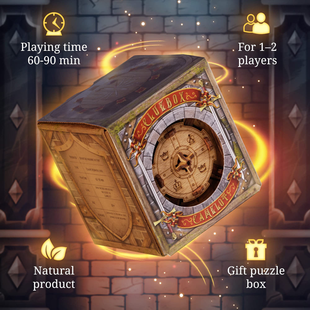 iDventure Cluebox wooden puzzle with intricate mechanisms for immersive gameplay