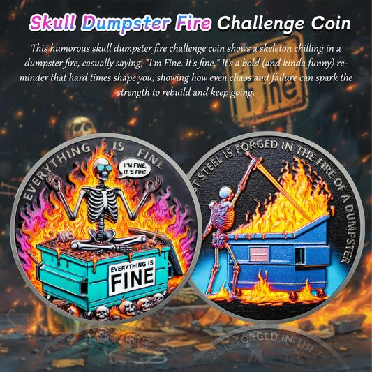 IELCJJ edge inscription 'The Strongest Steel'—inspiring reminder on a compact token for desks