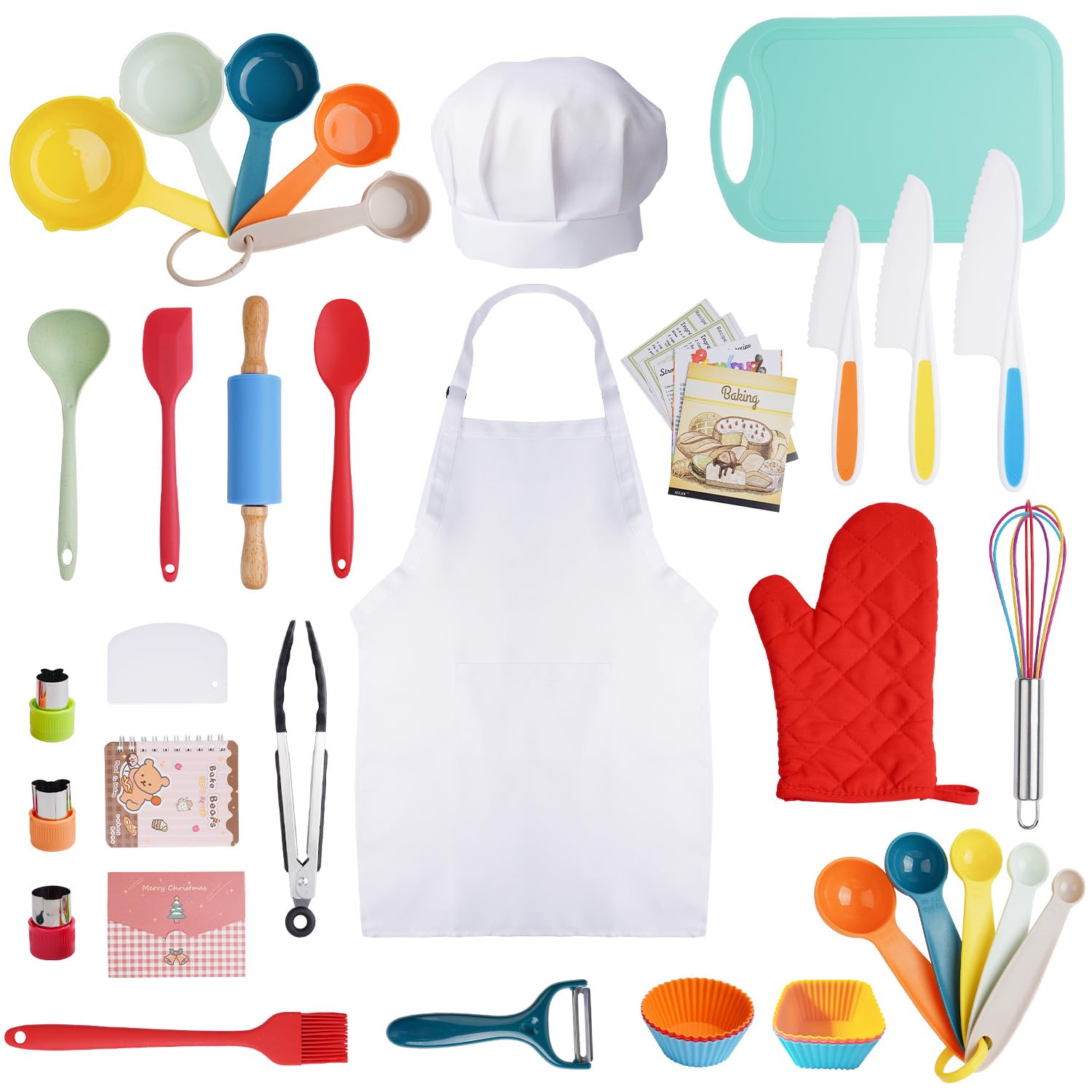 IELEK kids cooking set food-grade materials ensure safe, easy cleaning after playtime.