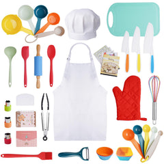 IELEK kids cooking set food-grade materials ensure safe, easy cleaning after playtime.
