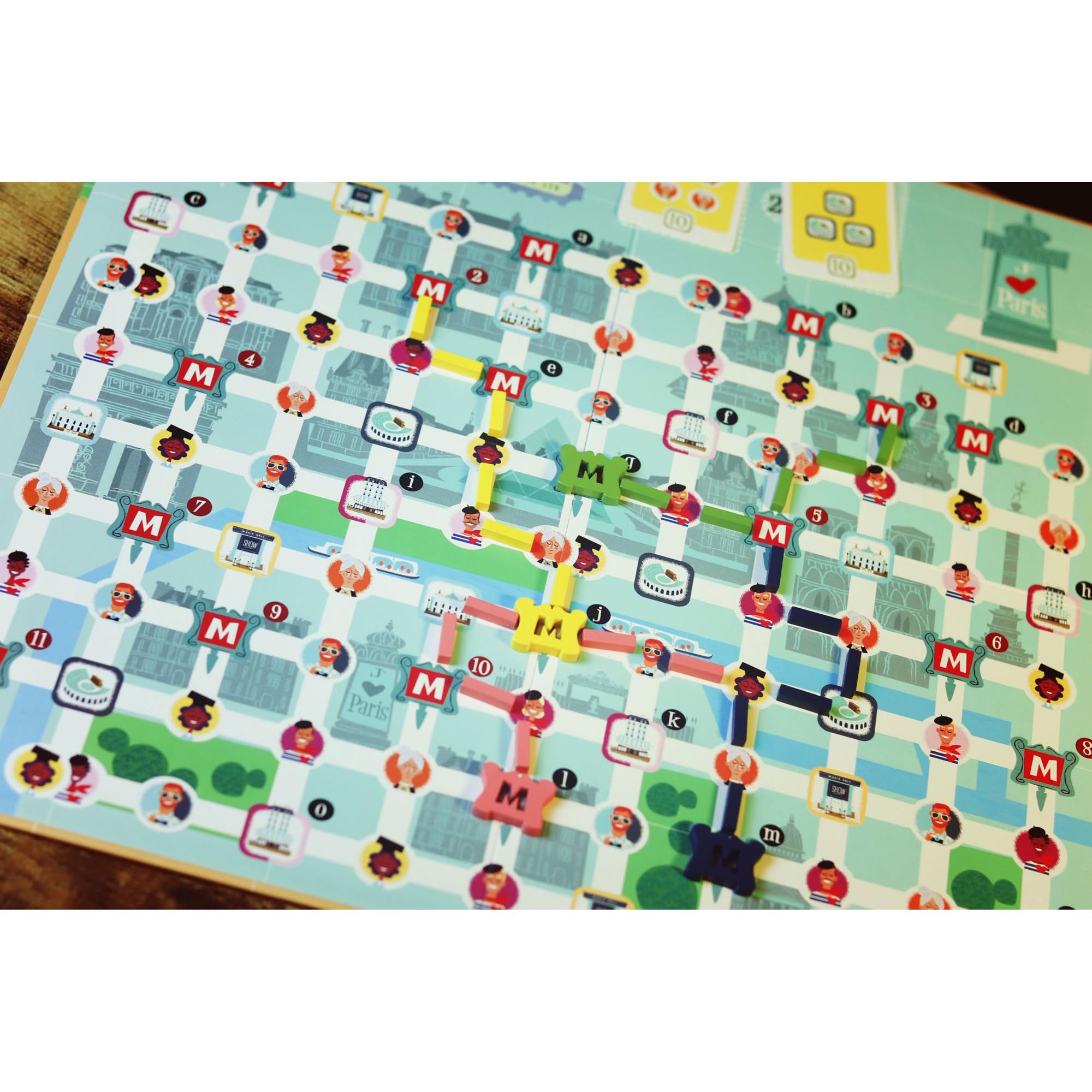 IELLO Get On Board Paris and Rome board layout showing crosspoints and connections