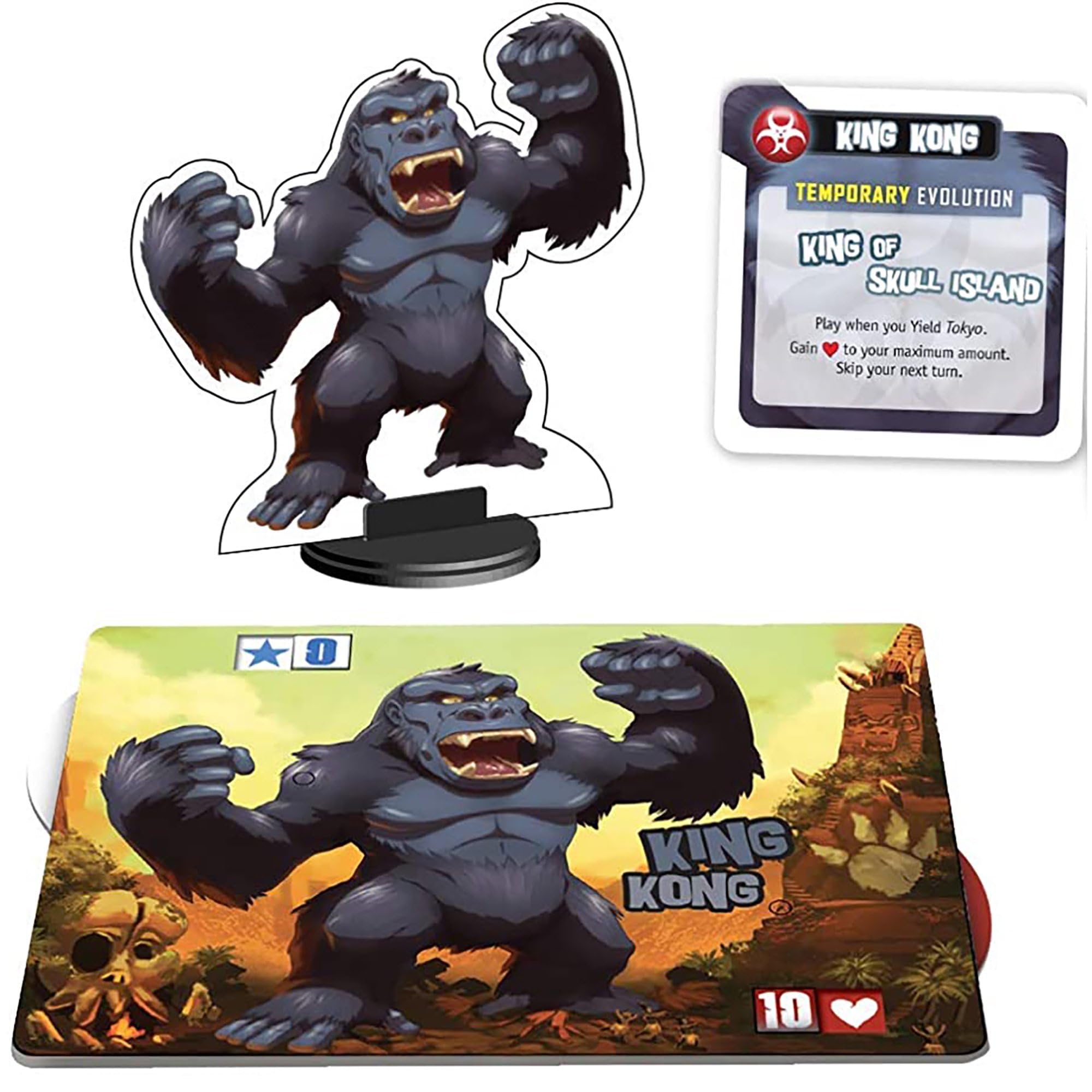IELLO monster tokens enhance tracking and scoring for the King Kong expansion.