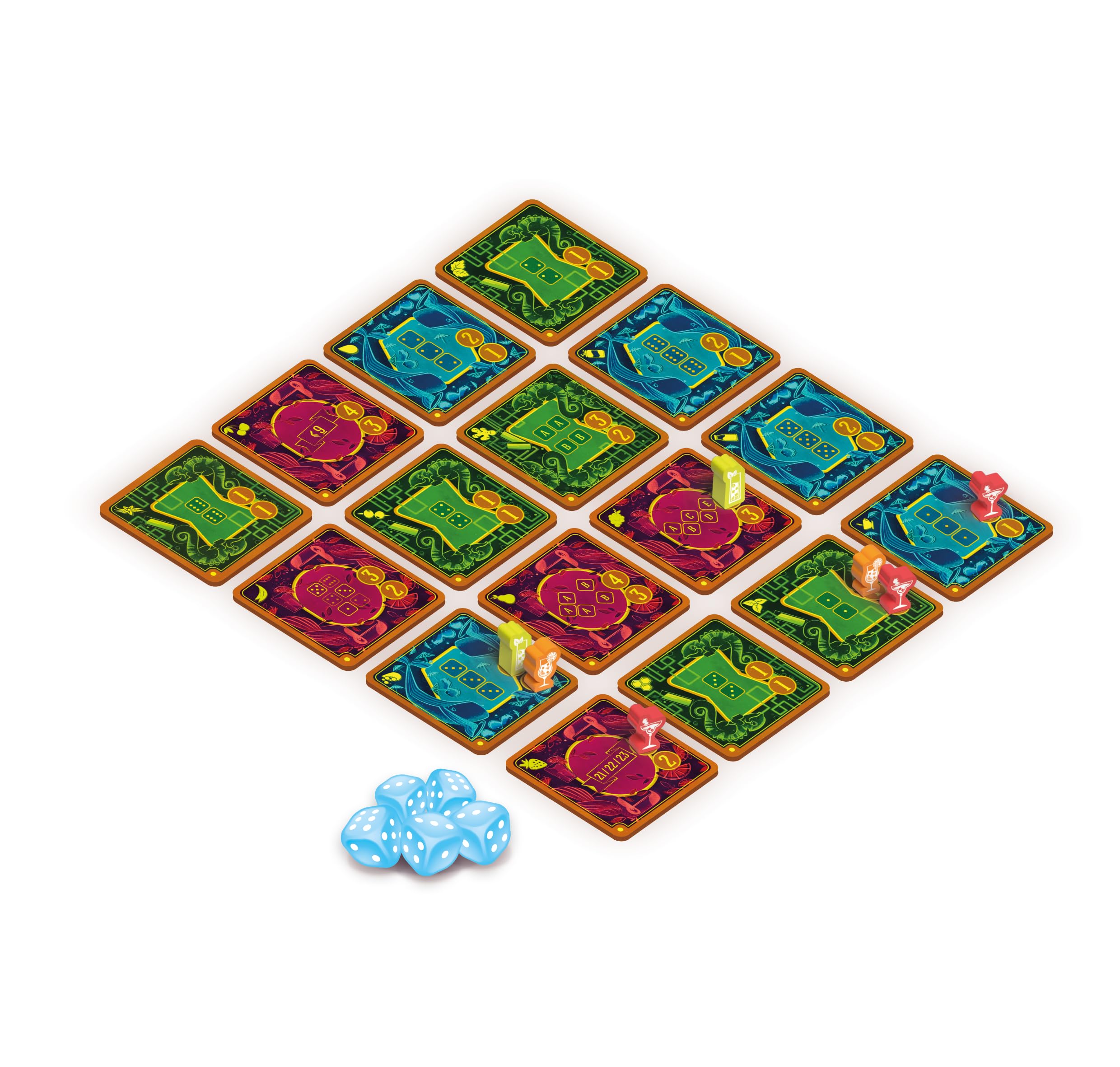 IELLO Pina Coladice colorful tokens enhance player identity
