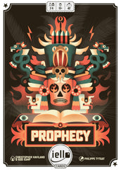 IELLO Prophecy trick-taking game setup for strategic play with friends and family.