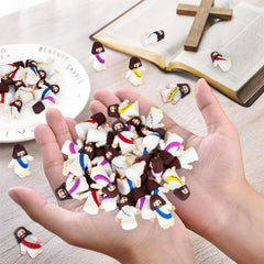 IEUHDKWL mini Jesus figures bulk pack ideal for classroom activities and party favors