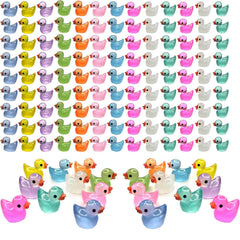 IEUHDKWL mini resin ducks glow in the dark with vibrant colors for night-time displays