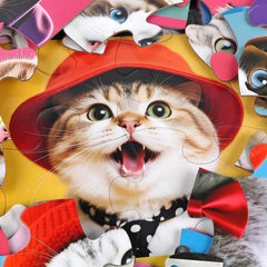 IFLOVE Jumbo Cat Floor Puzzle uses safe coated cardboard for durable family play