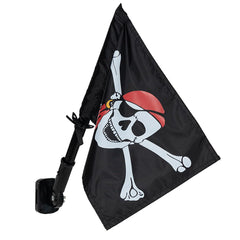 ifeolo pirate flag swing-set front view highlighting vibrant colors for outdoor play