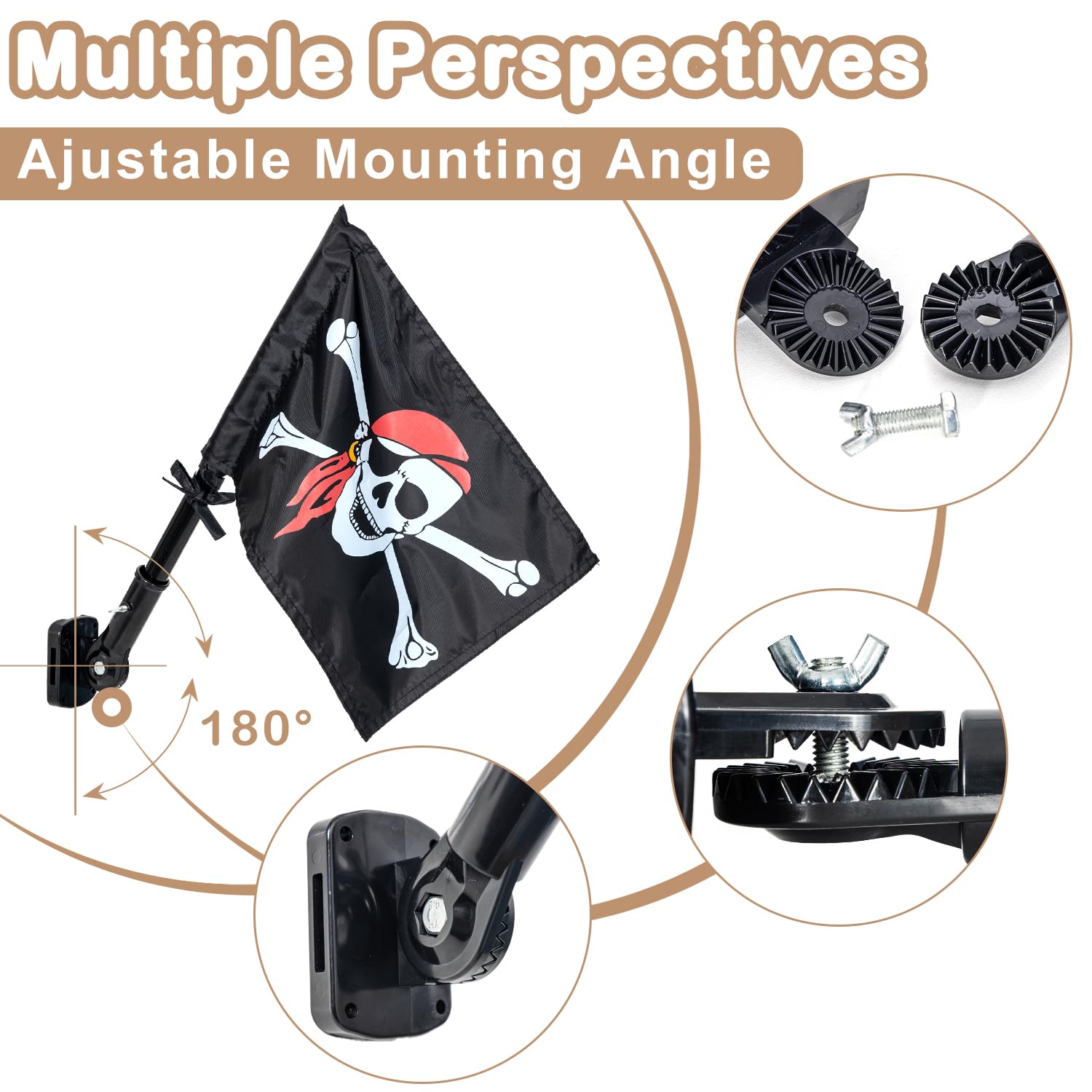 ifeolo pole kit with mounting hardware for quick setup