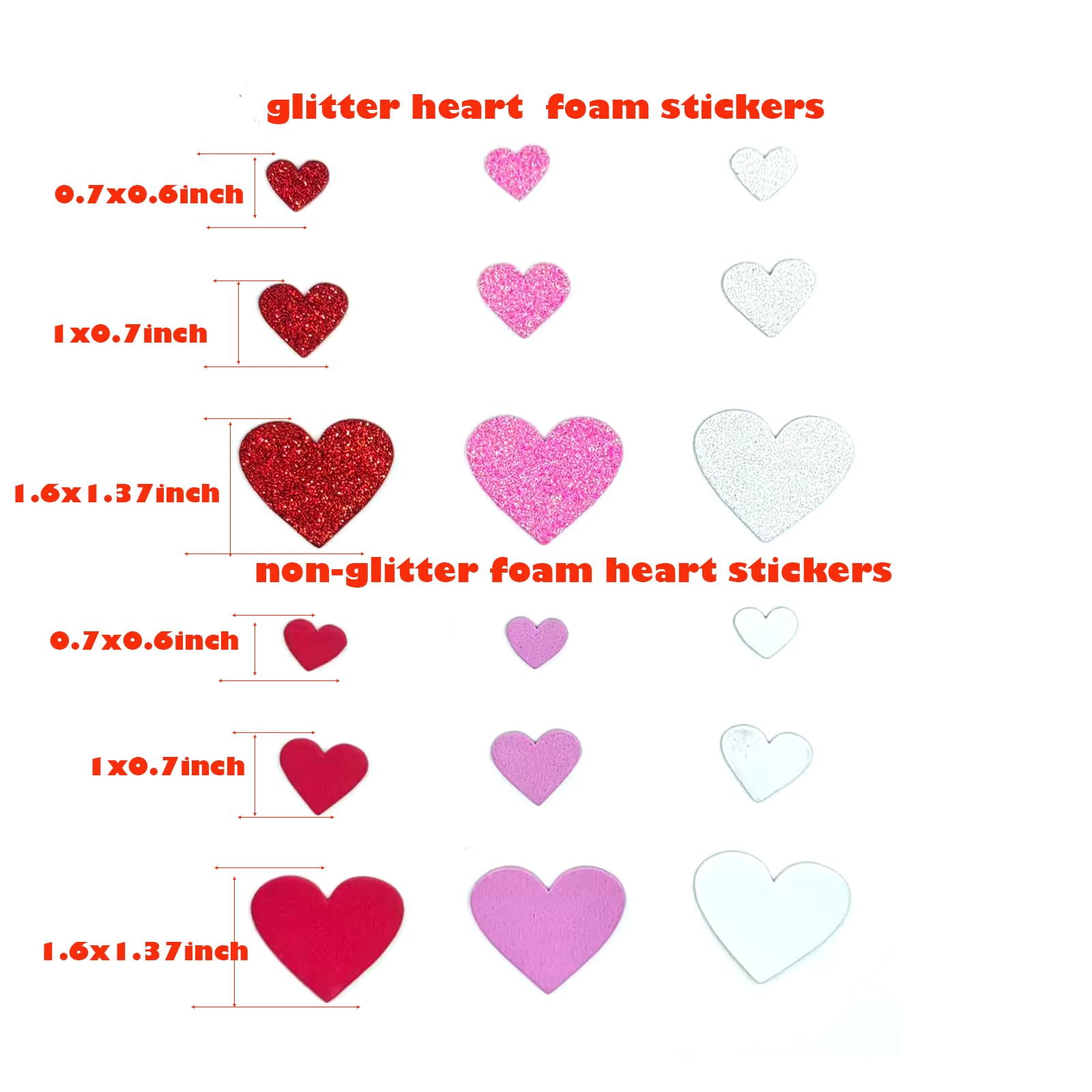 IFKEGON self-adhesive foam hearts for quick, mess-free crafting