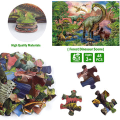 IFLOVE 48-piece puzzle pieces provide easy grip for tiny hands during play