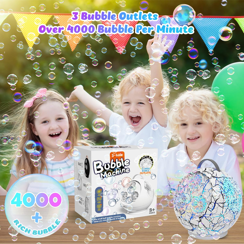 IFLOVE bubble machine large battery powers 2–3 hours of playtime