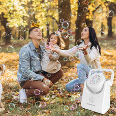 IFLOVE bubble machine at outdoor party setting for kids