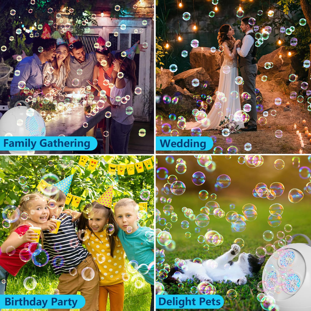 IFLOVE portable bubble machine with a practical handle for easy transport.
