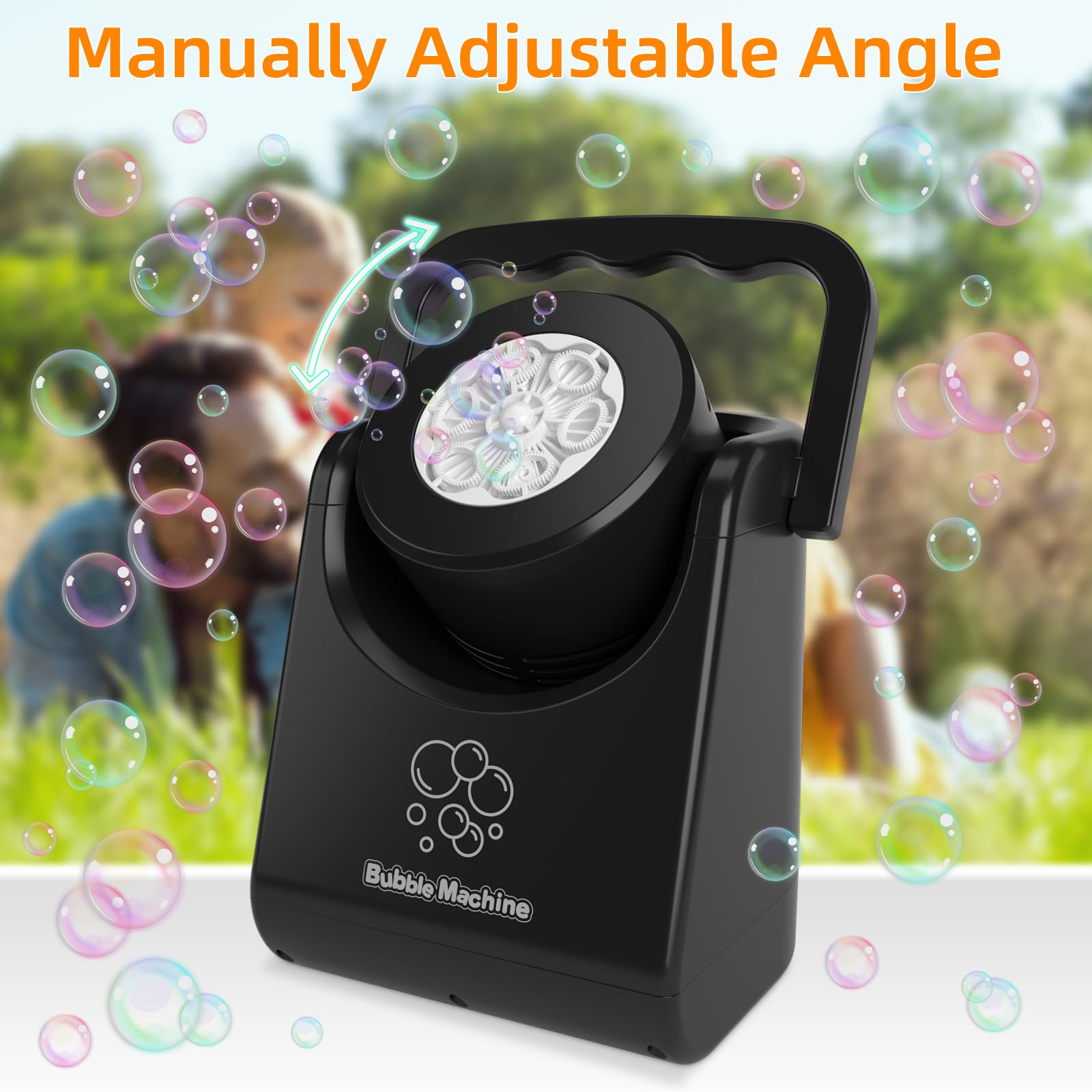 IFLOVE Bubble Machine portable handle for easy outdoor use