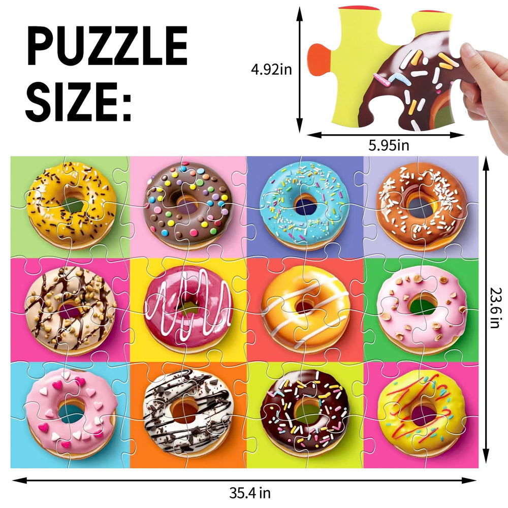 IFLOVE colorful donuts puzzle highlights sprinkles and toppings for visual learning