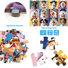 IFLOVE dog jigsaw 48-piece encourages problem-solving during play.