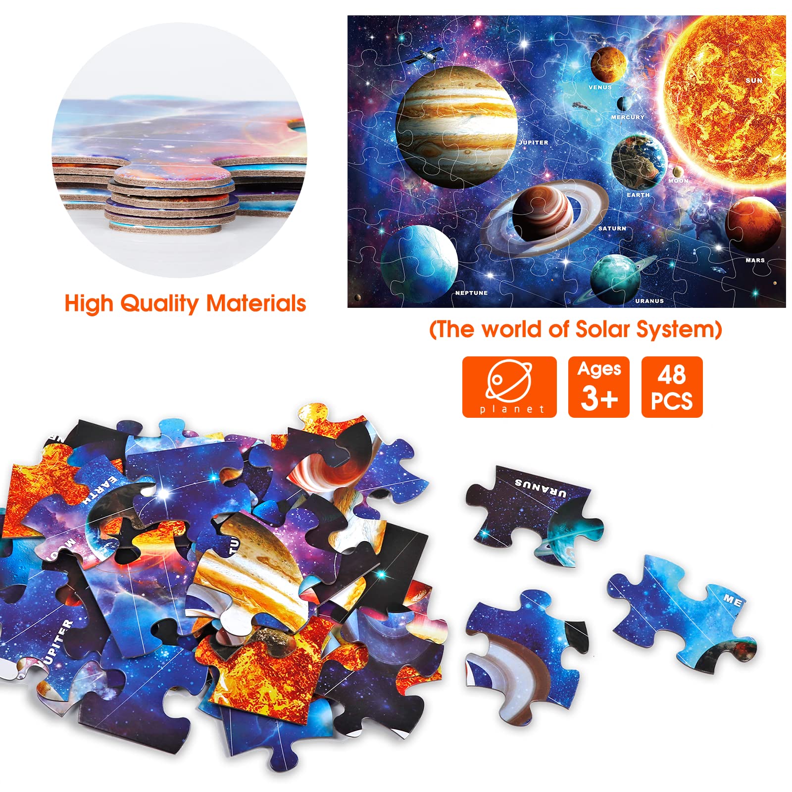 IFLOVE gift-ready solar system puzzle in a box, perfect for holidays and birthdays.
