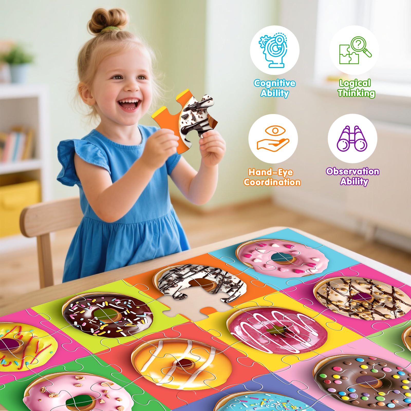 IFLOVE educational donut puzzle supporting early cognitive skills