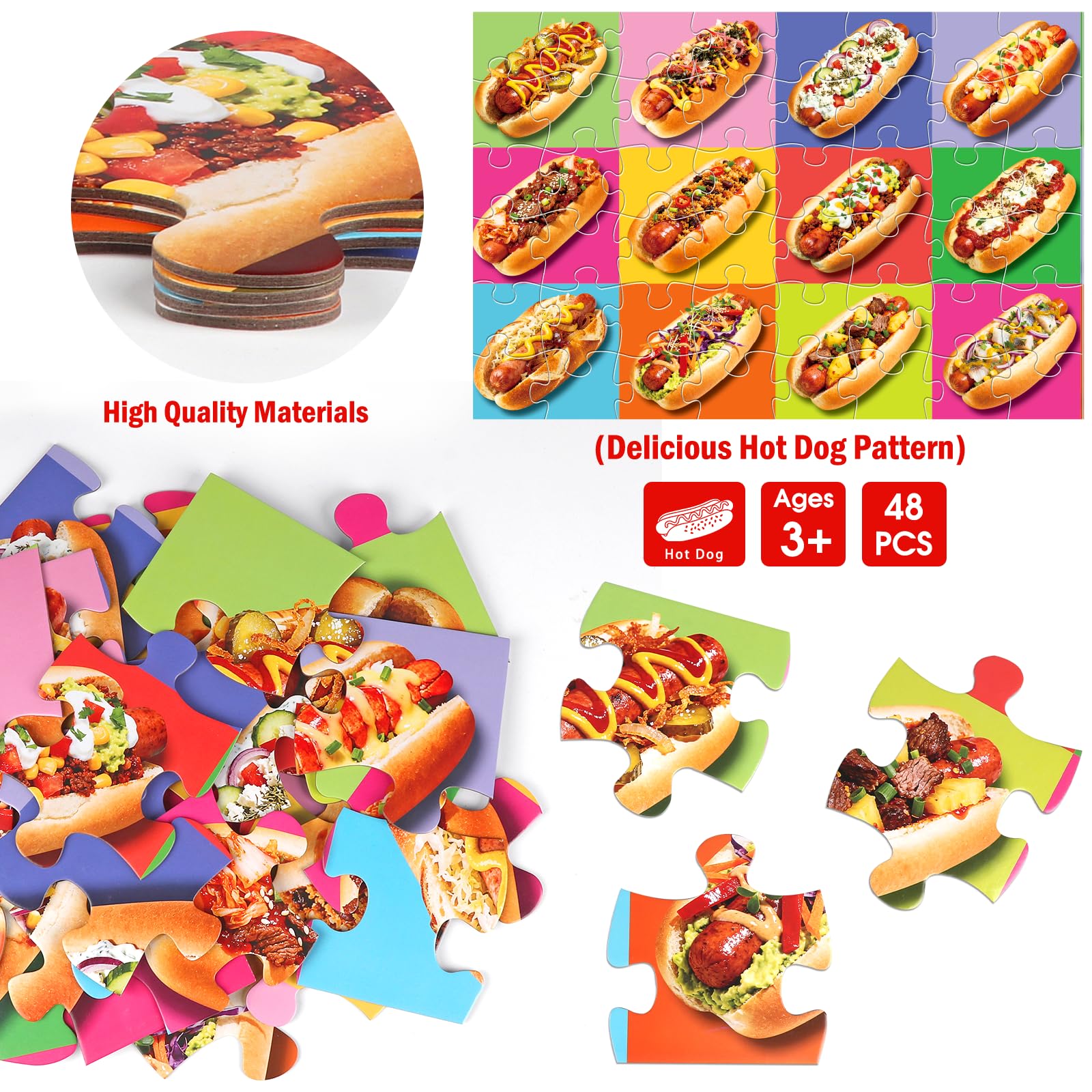 IFLOVE food-themed puzzle mat doubles as a colorful play area