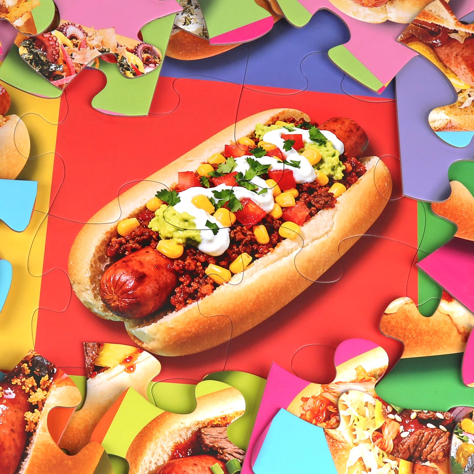 IFLOVE hot dog pizza puzzle showcases detailed food-themed design
