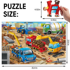 IFLOVE jumbo puzzle assembled showing large engaging construction scene for collaborative play.
