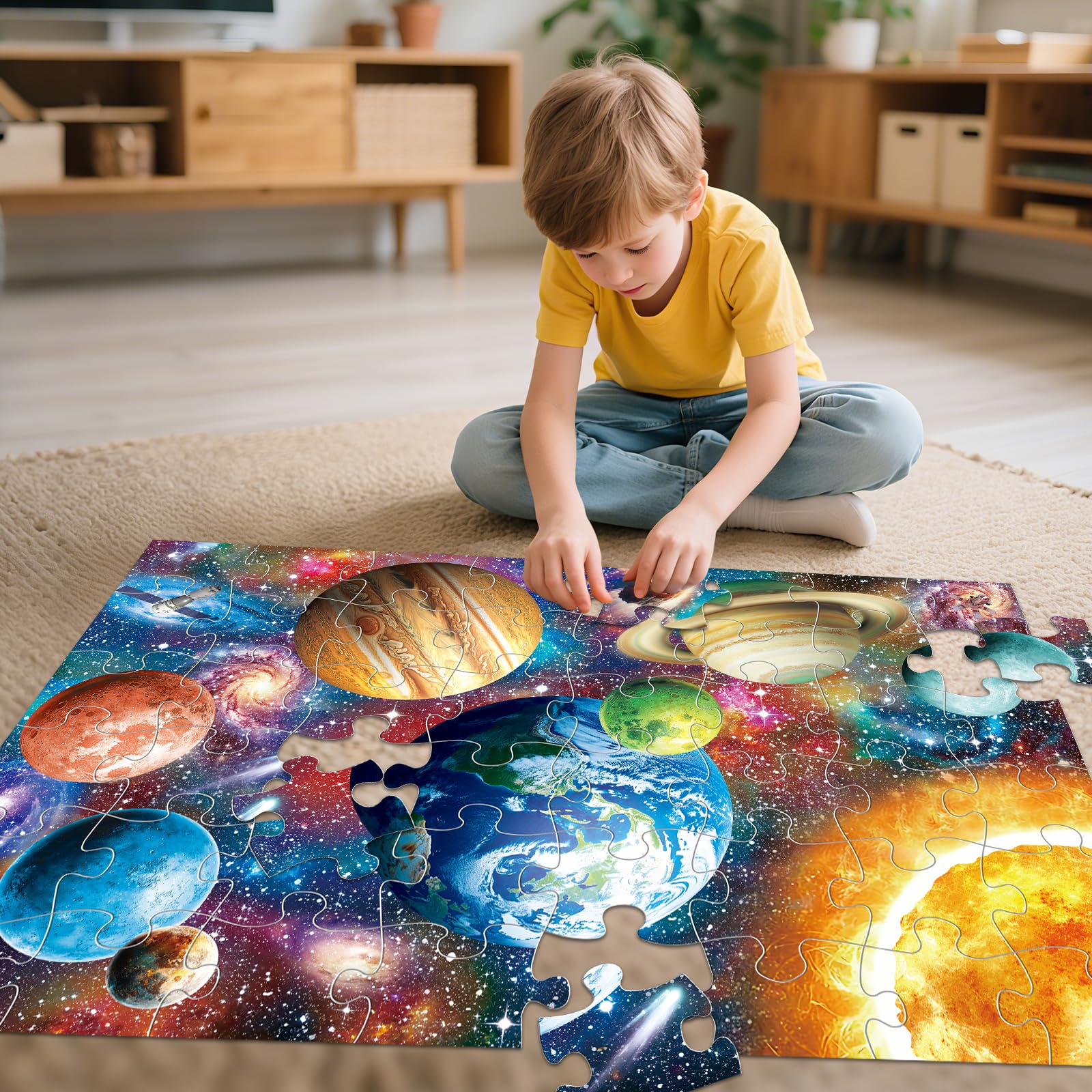 IFLOVE jumbo floor puzzle durable cardboard resists frequent use by curious kids.