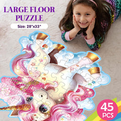 IFLOVE unicorn puzzle close-up pieces help little hands grasp and connect easily