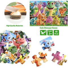 IFLOVE jumbo floor puzzle-dinosaur promotes hand-eye coordination during assembly.