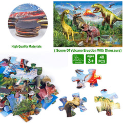 IFLOVE Jumbo Floor Puzzle educational theme sparks prehistoric exploration.